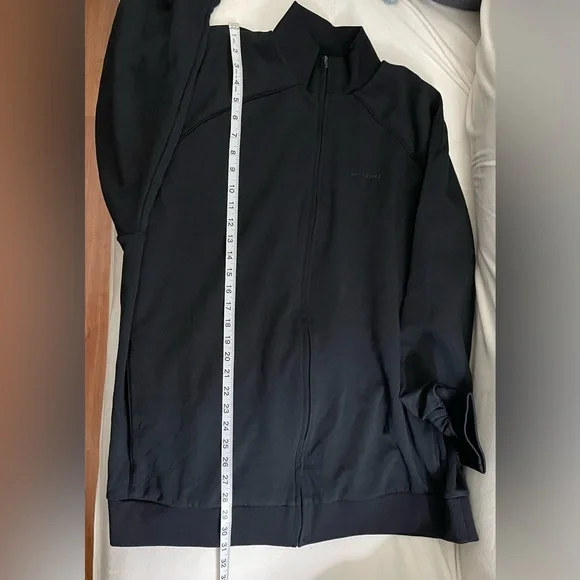 NikeSkims Matte Tricot Oversized Track Jacket Full Zip, Obsidian Black Size XL